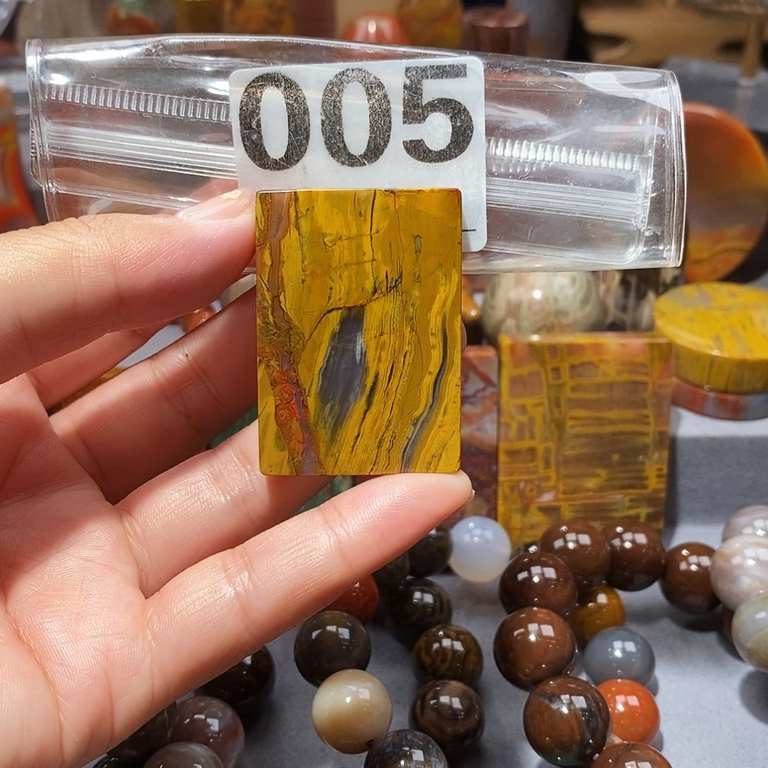 硅化玉天然北票硅化玉吊坠未镶嵌