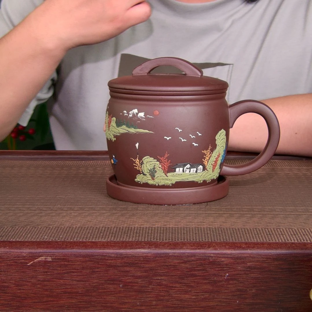茶杯紫砂高货放漏