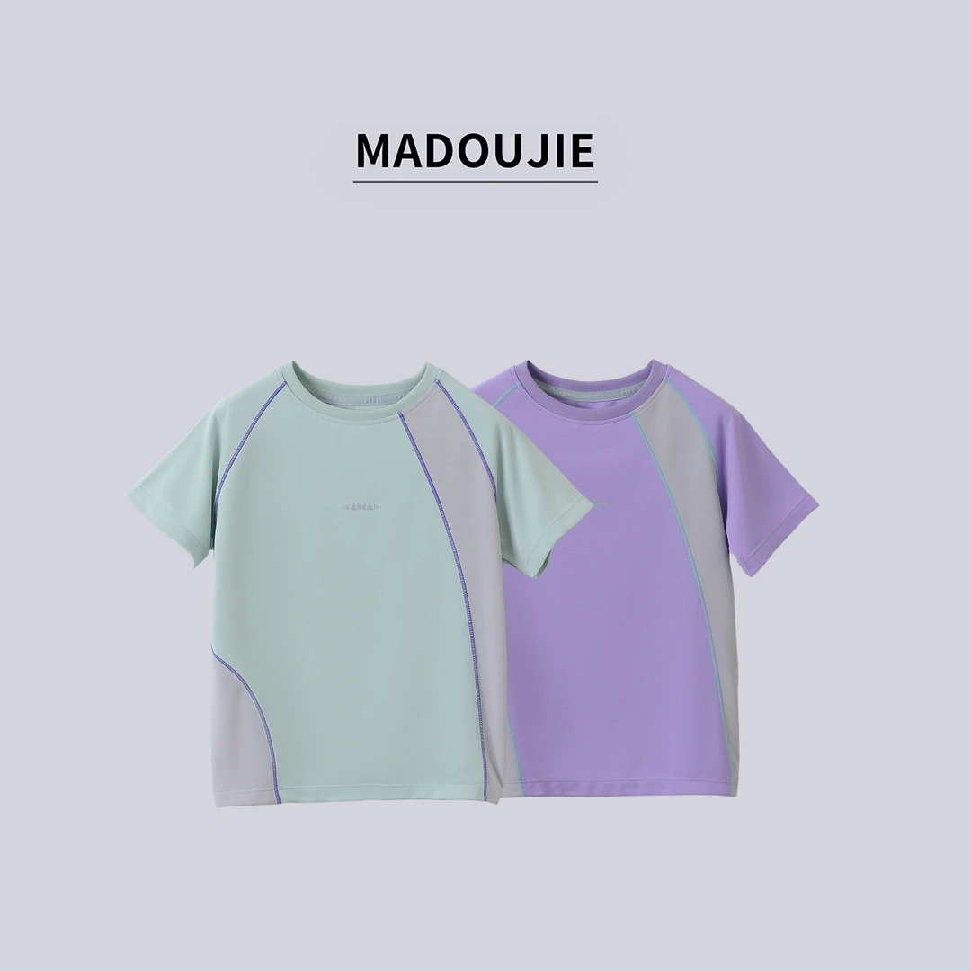 018童装T恤男童女童运动夏款圆领中大童休闲夏季2541