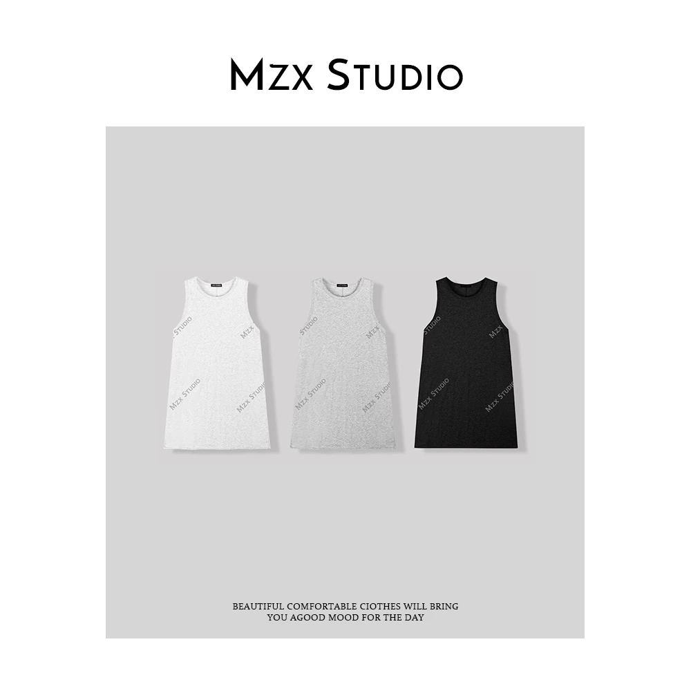 MZX 春季慵懒风休闲简约圆领显瘦背心BX7375-X