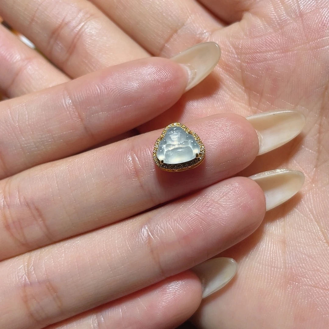 翡翠18K金镶嵌手链