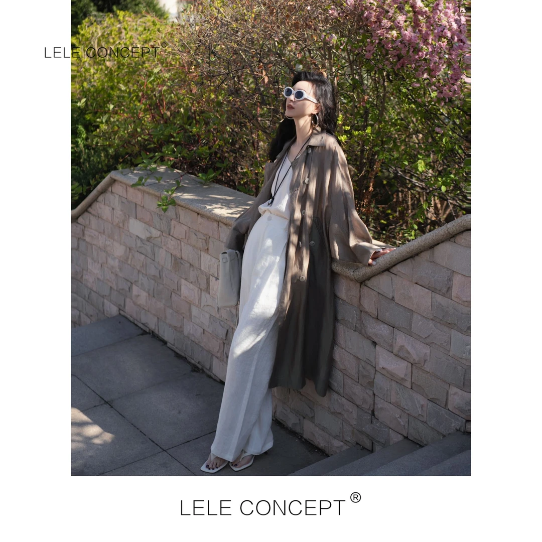 LELE CONCEPT｜【如一】气质轻奢百搭蝙蝠袖风衣Y0622