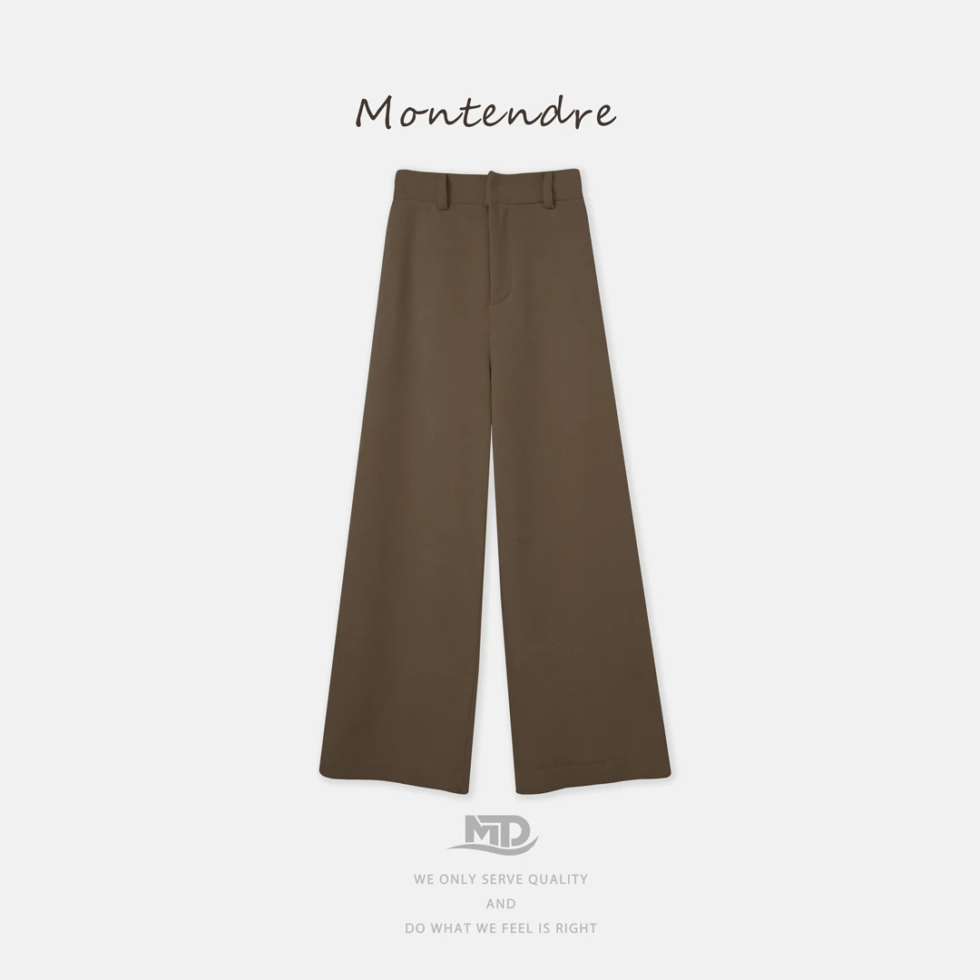 【Montendre】秋冬新款 A 时尚显瘦舒适百搭休闲裤高级老钱风阔腿裤
