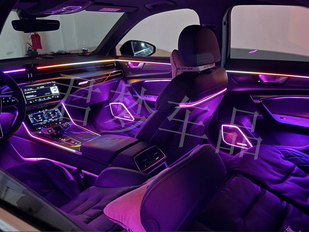 适用于19-25款A6L/A7L专车专用幻彩音乐律动氛围灯-免费包安装