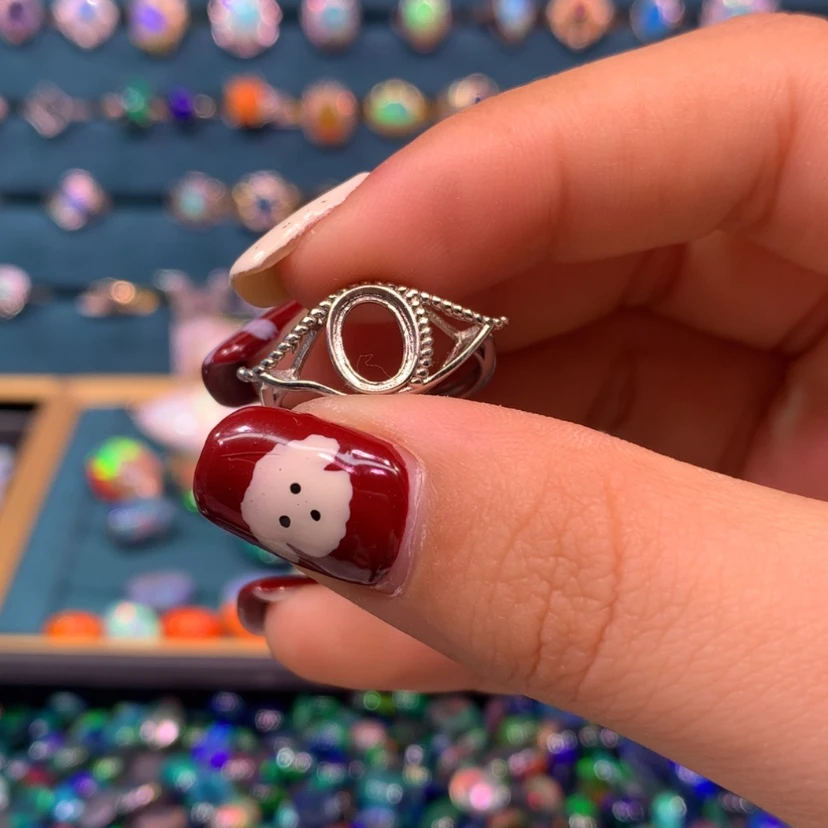 【闪购商品】欧泊戒指款式银S925镶嵌清*～