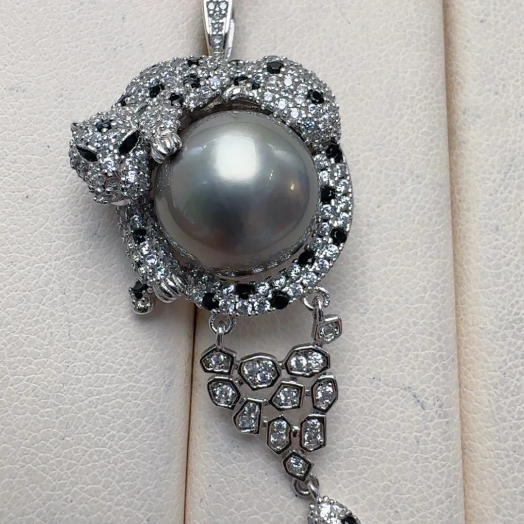 海水珍珠耳饰银S925镶嵌@@gp983