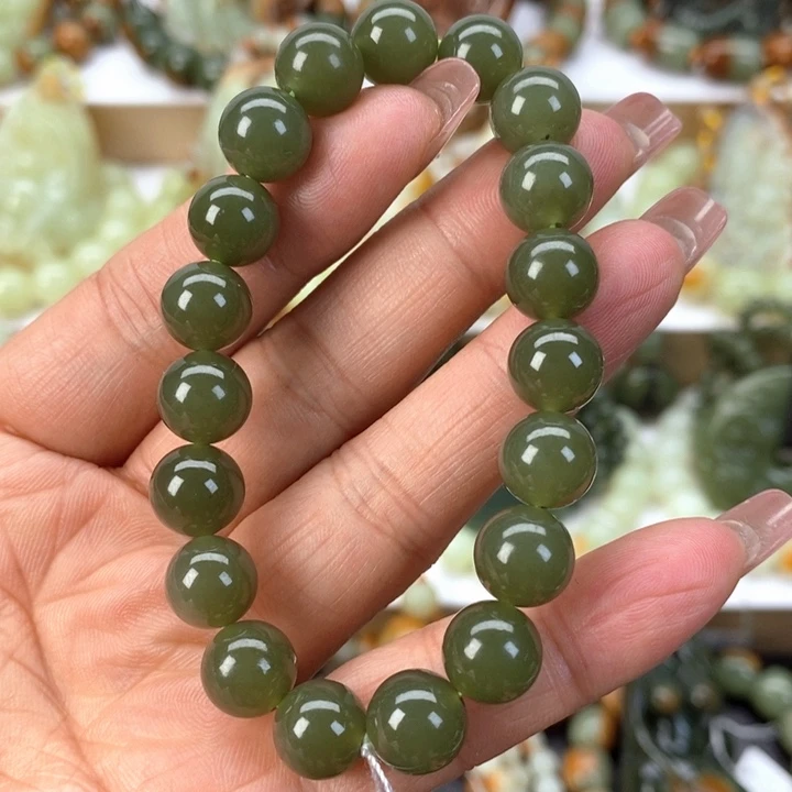 【闪购商品】透闪石质玉串未镶嵌