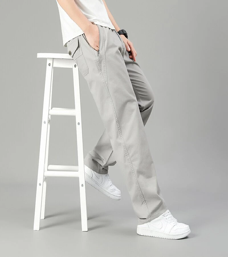 纯棉裤子男女同款徒步工装裤休闲裤长裤宽松直筒夏季透气薄款时尚