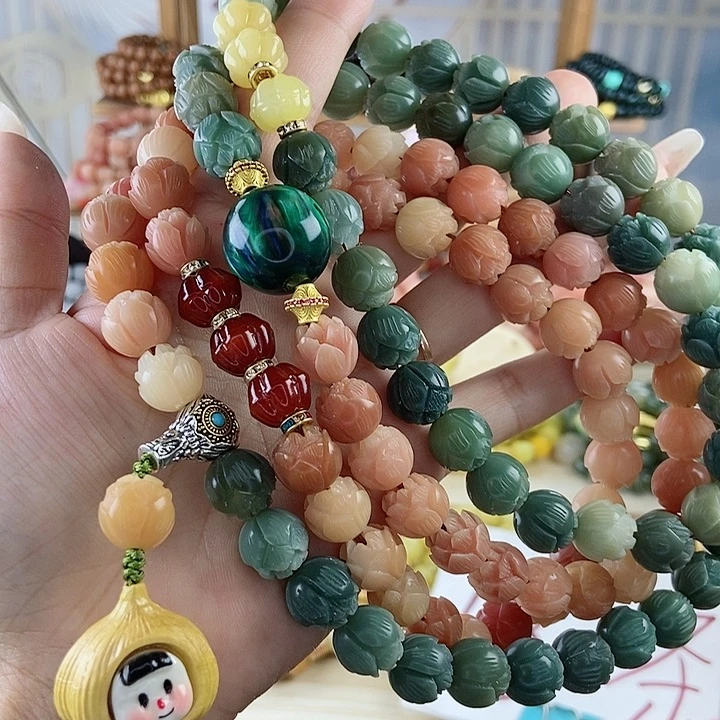 千眼菩提吊坠绿****】菩提