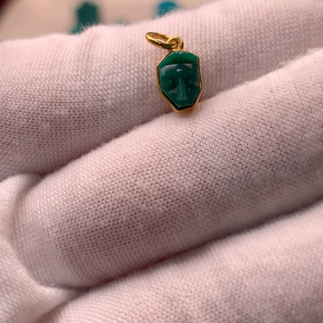 绿松石18K金镶嵌配饰