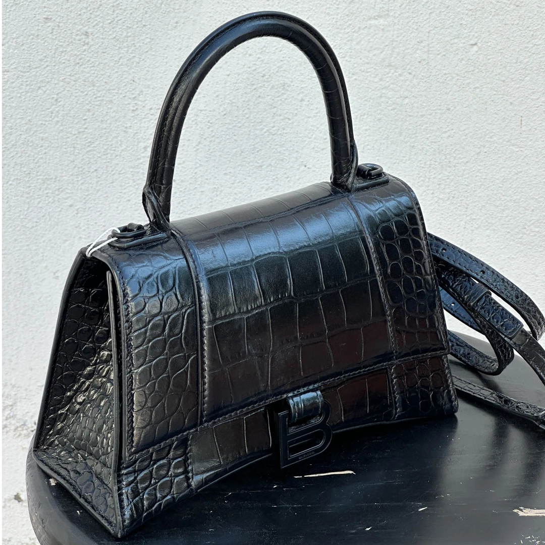 95新 Balenciaga/巴黎世家 巴黎世家 沙漏包鳄压纹 95新