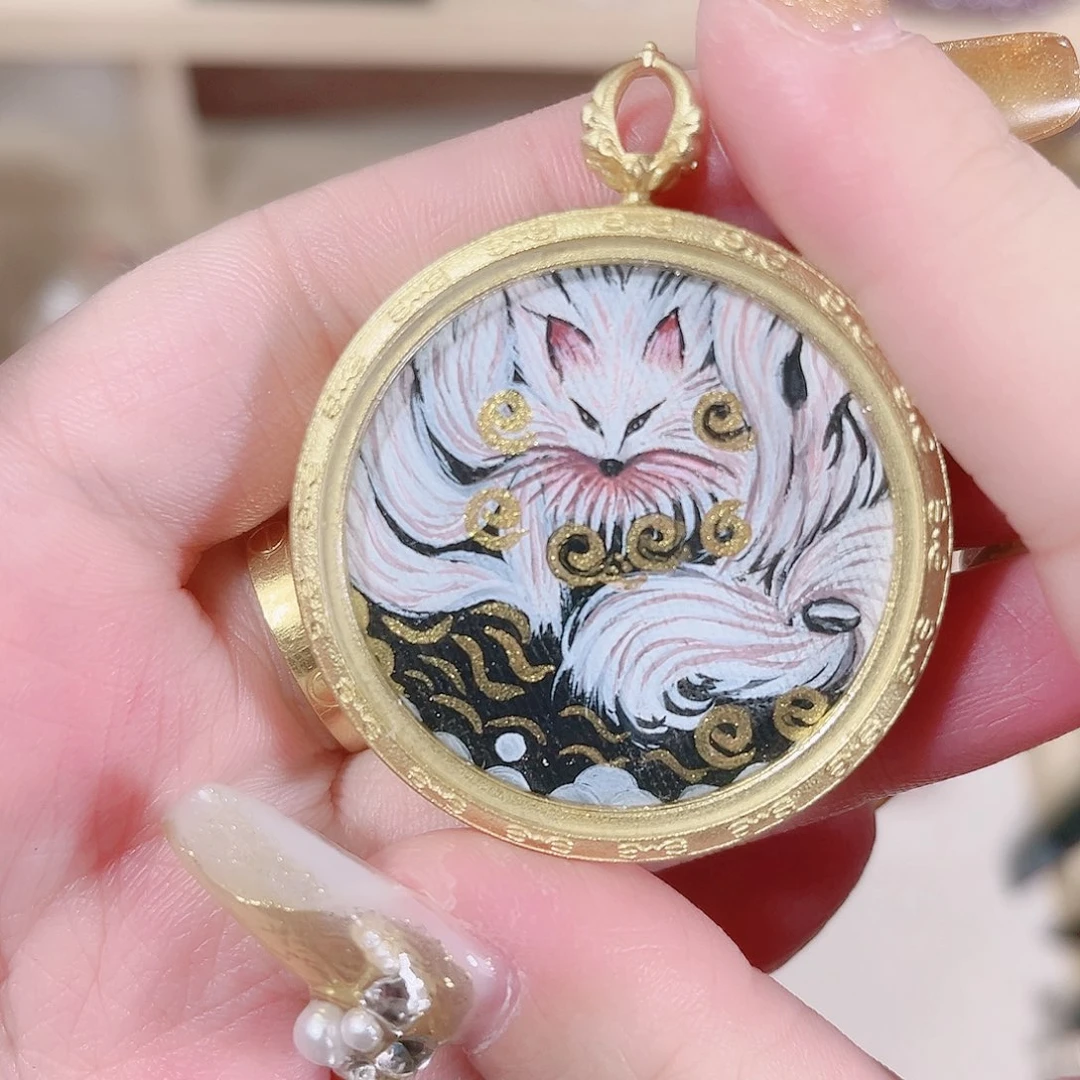 吊坠纯手绘狐狐 必入必入