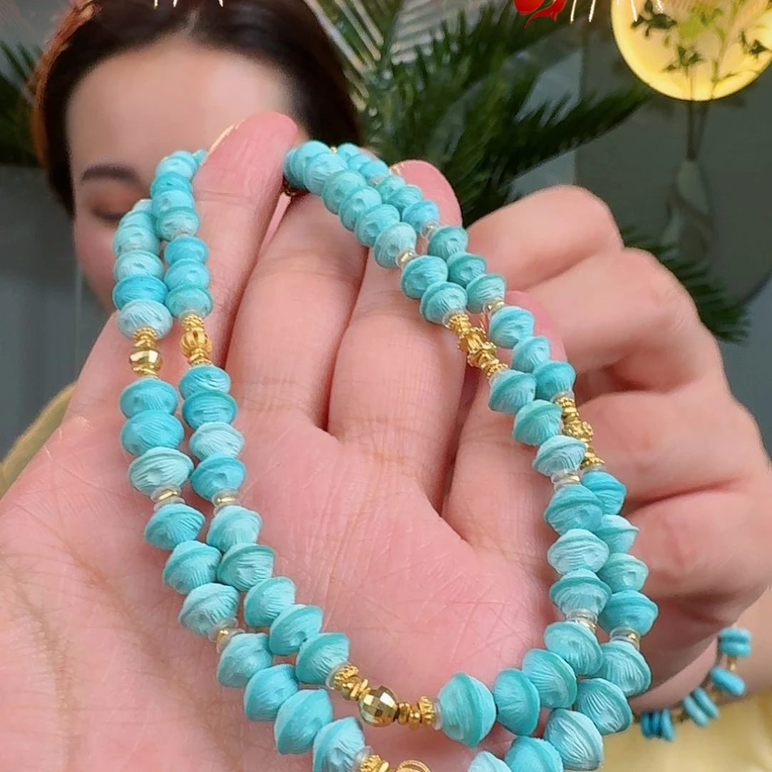 绿松石珠宝奇石18K金镶嵌