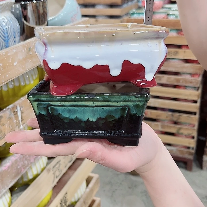 有孔.凑单10元陶瓷花盆发货！