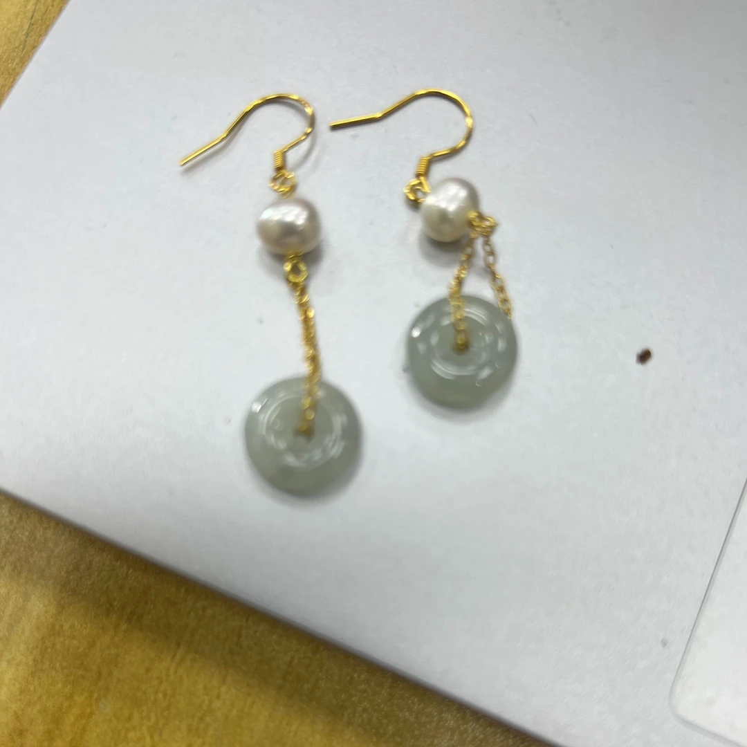 翡翠耳钩CPM308糯种