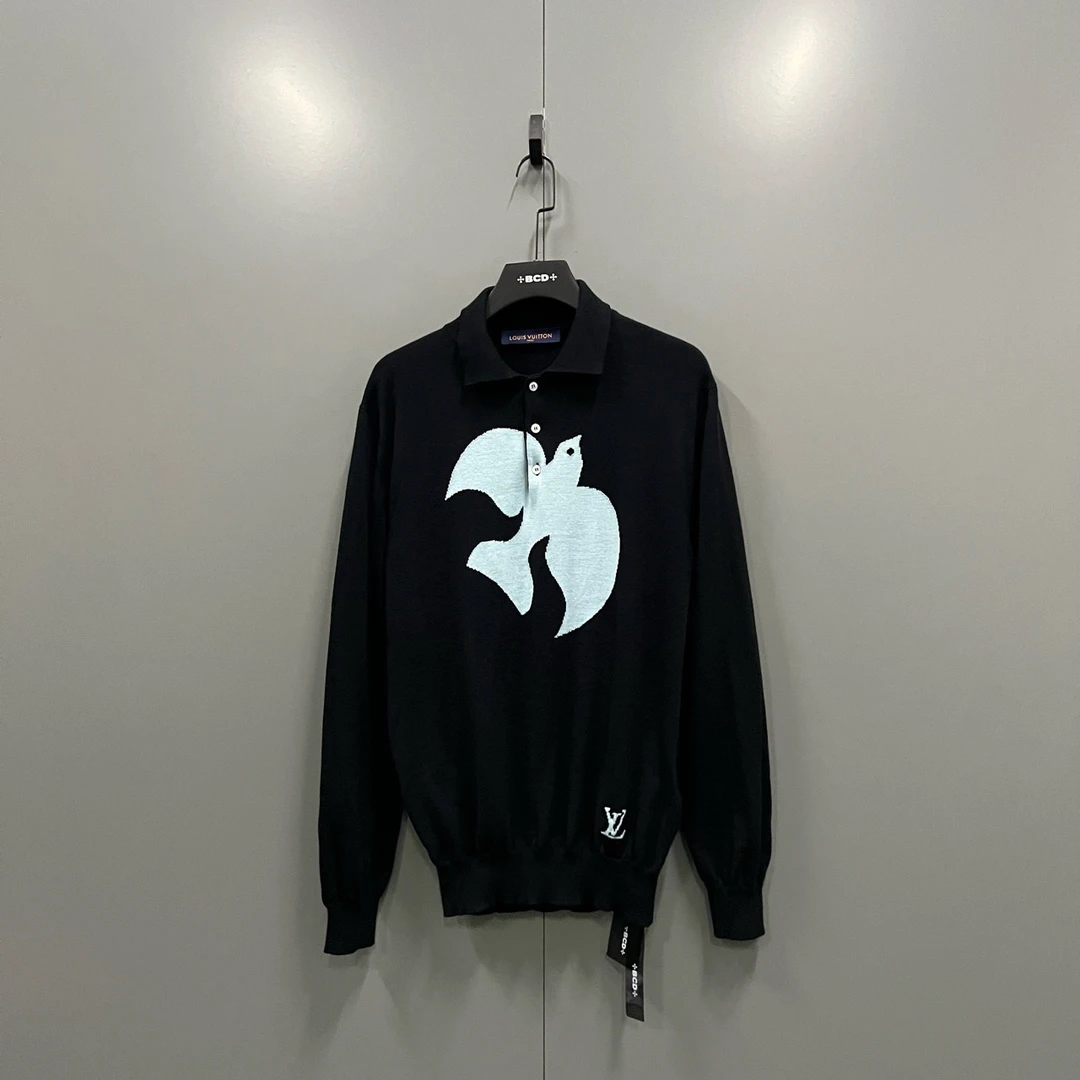 95新 LouisVuitton/路易威登 (ll) 胸前动物印花针织衫 L码102153