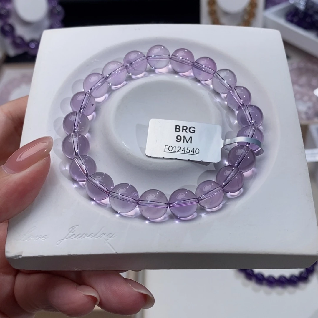 水晶手链未镶嵌玻利维亚紫水晶9m