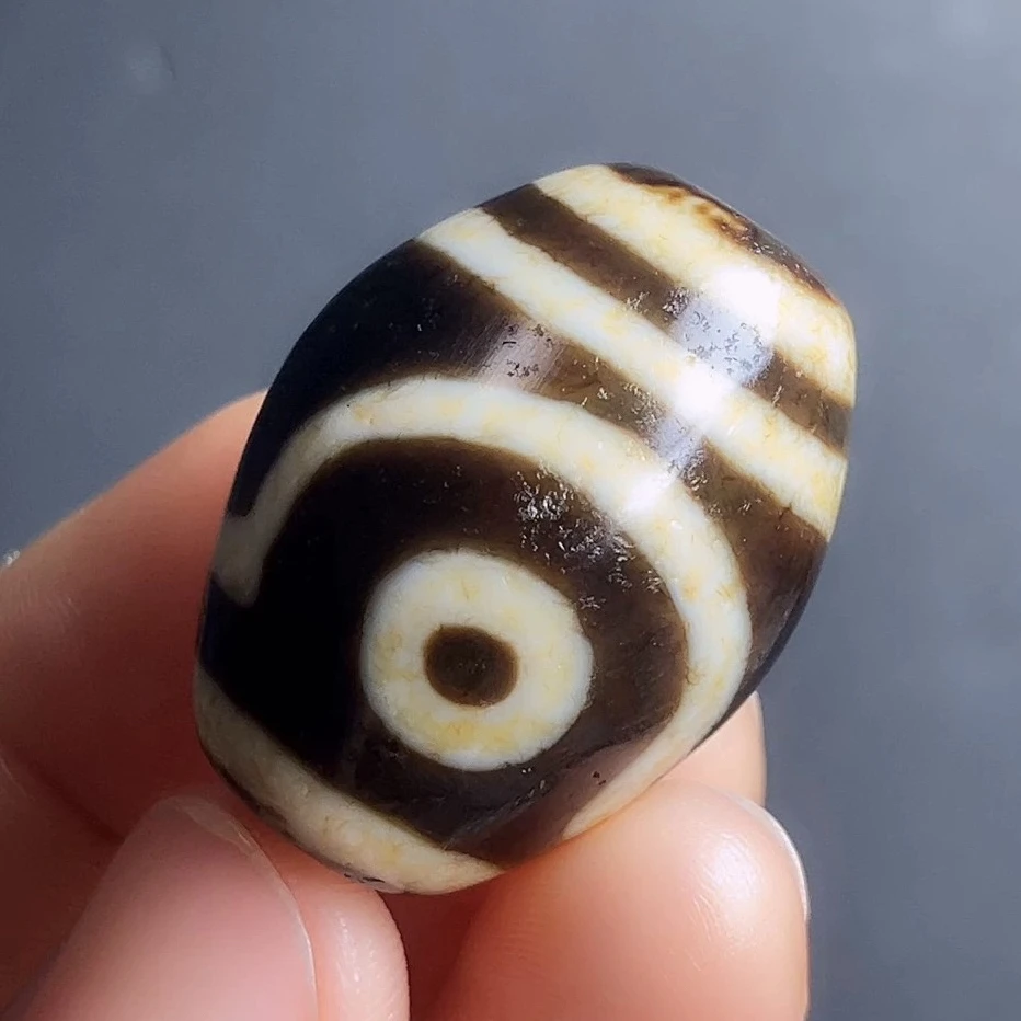 钙化手工二眼达洛天珠天然玛瑙真品手串项链27.2x20.4