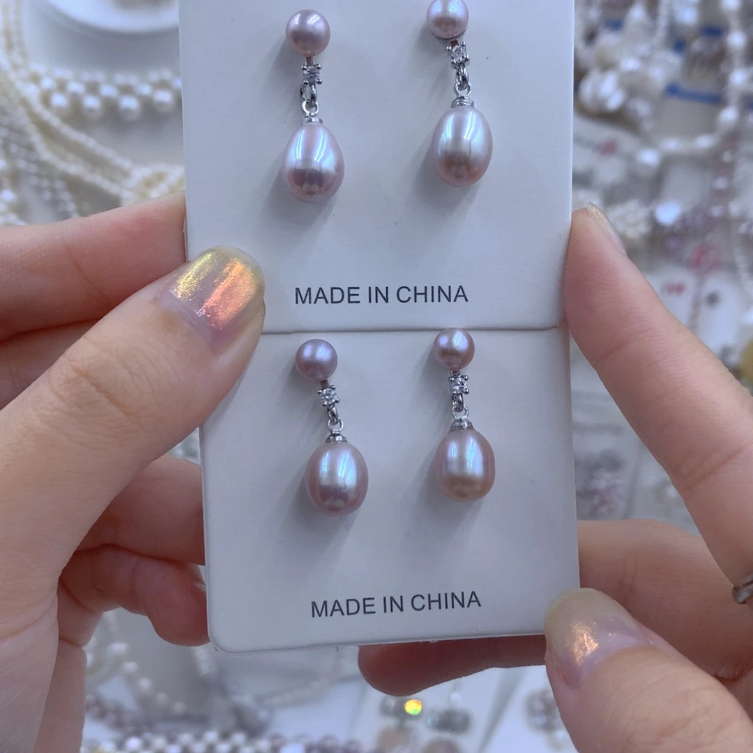 颈饰银S925镶嵌淡水珍珠