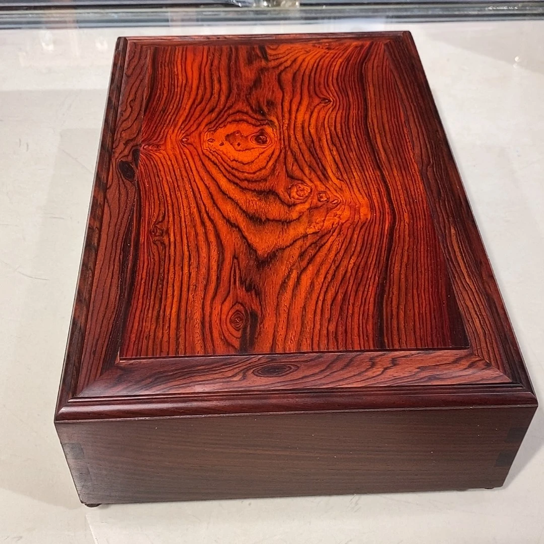 微凹黄檀（南美大红酸枝）独板盒30/20/8
