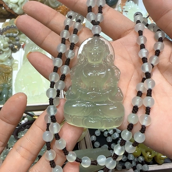 蛇纹石玉未镶嵌吊坠
