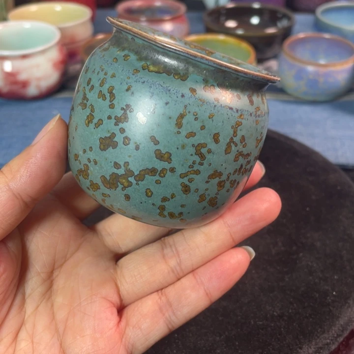 摆件钧瓷碳烧炉钧缸杯