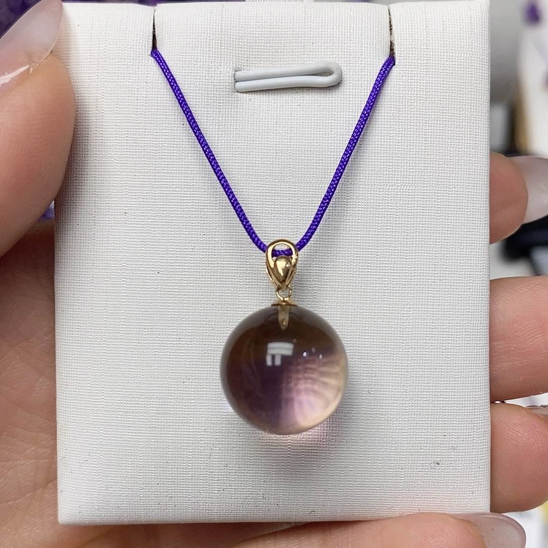18K金镶嵌吊坠(赠链)紫晶