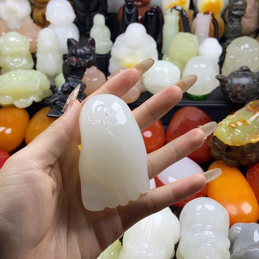 无花朵原石雕刻把件