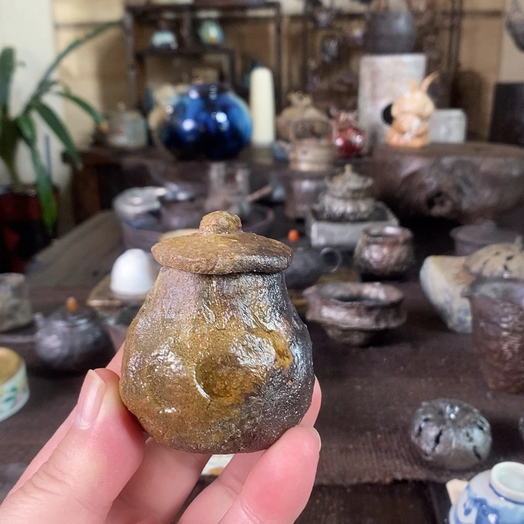 手工制作柴烧茶具