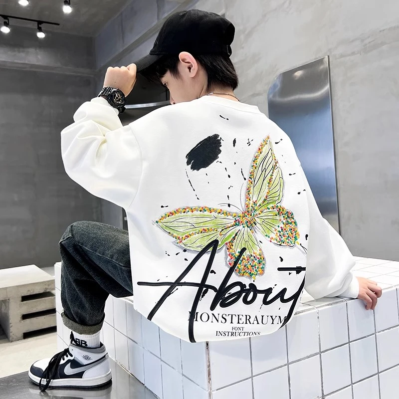 男童春秋款卫衣2026新款春季帅气时髦上衣中大儿童男孩秋装韩版潮