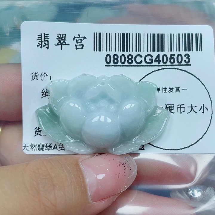 翡翠未镶嵌吊坠(赠链)