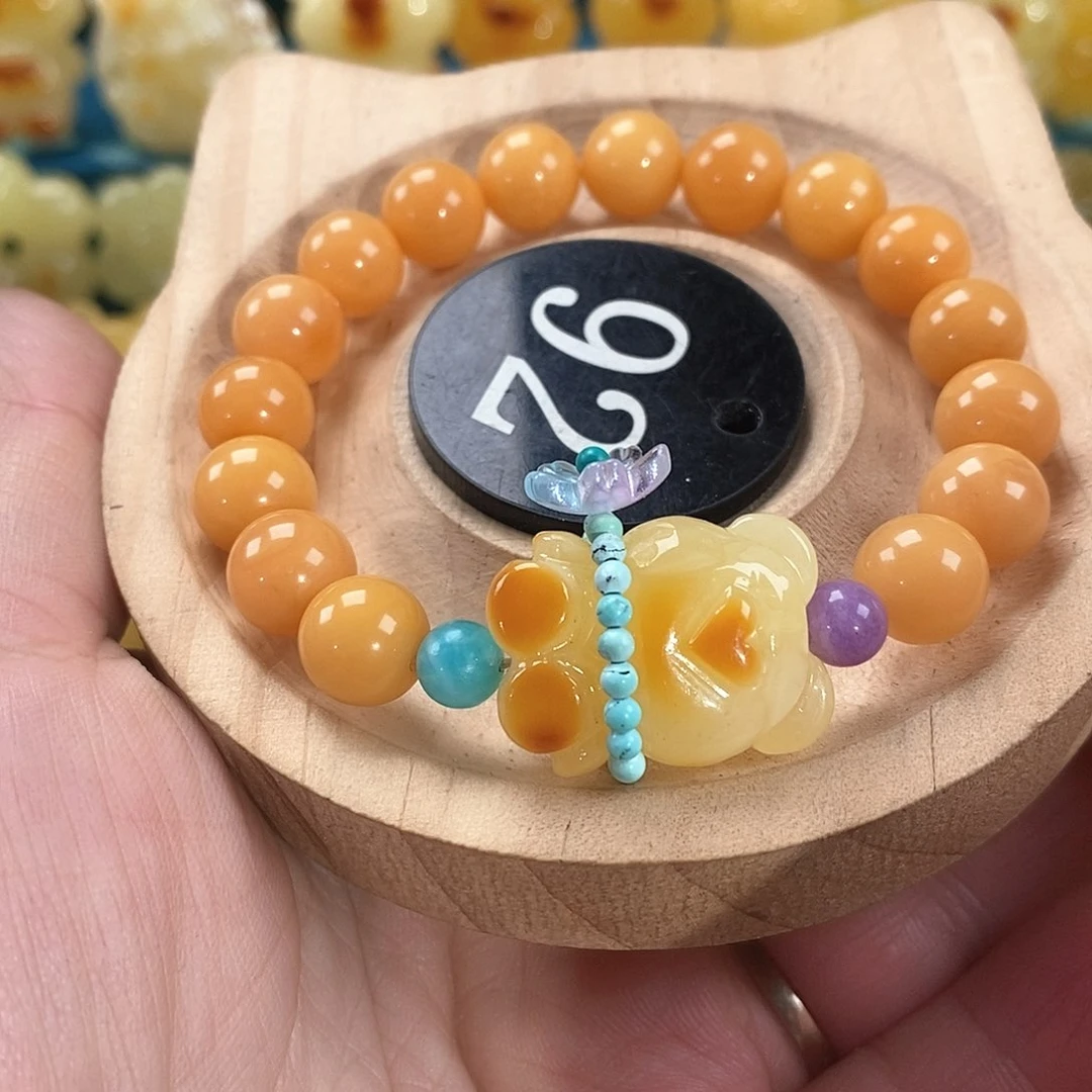 琥珀颈饰未镶嵌手链