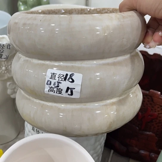 多肉绿植陶瓷花盆9.9包邮，有孔