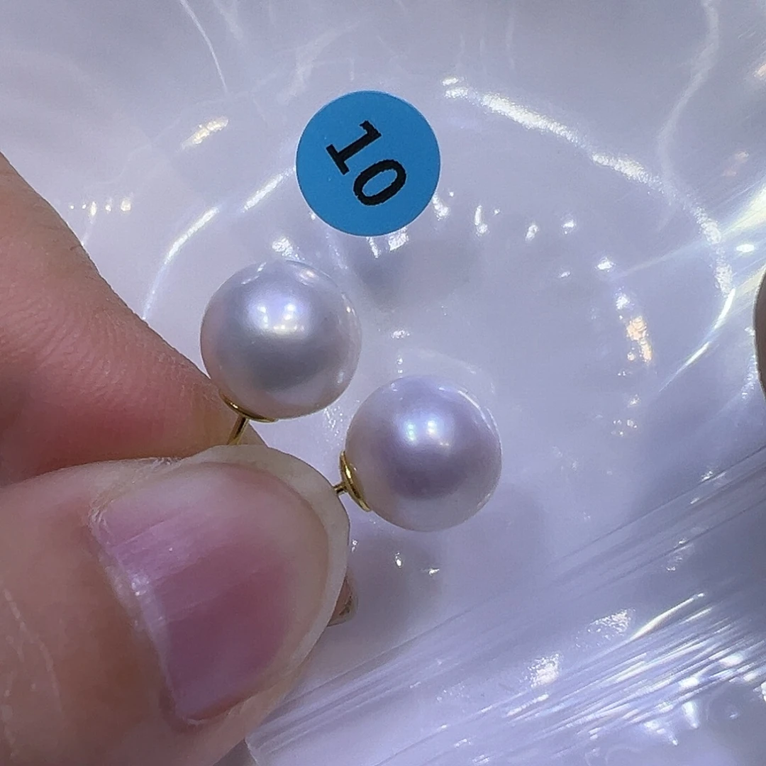 淡水珍珠耳饰银S925镶嵌