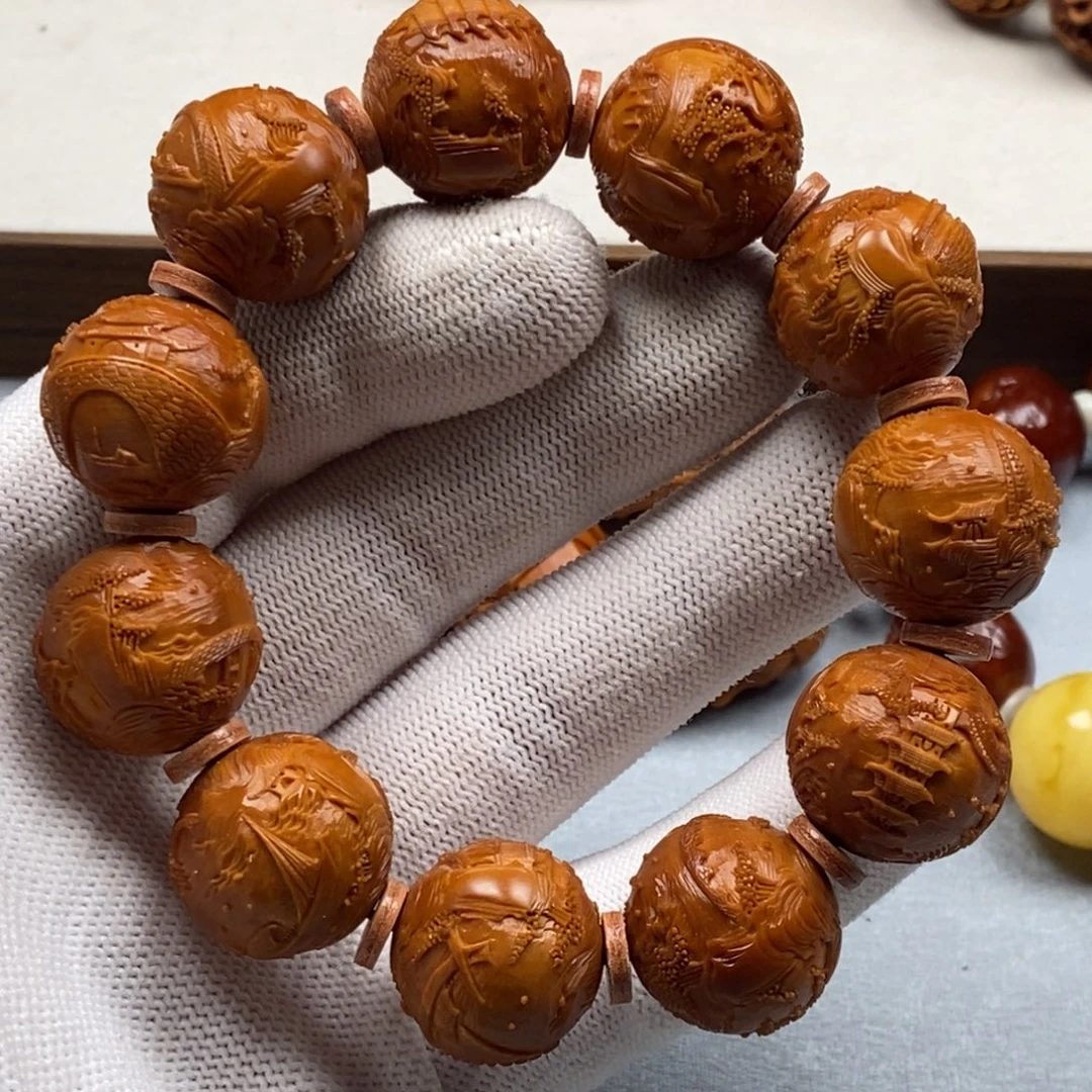 手串/手链橄榄核正圆百万水晶核【大好河山】