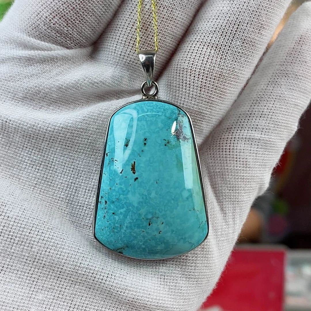 绿松石珠宝奇石银S925镶嵌