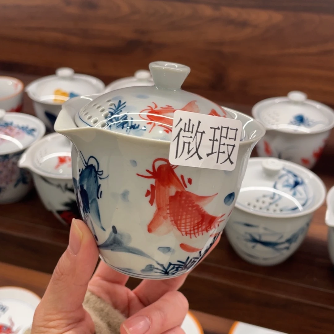 微瑕釉下彩纯手绘