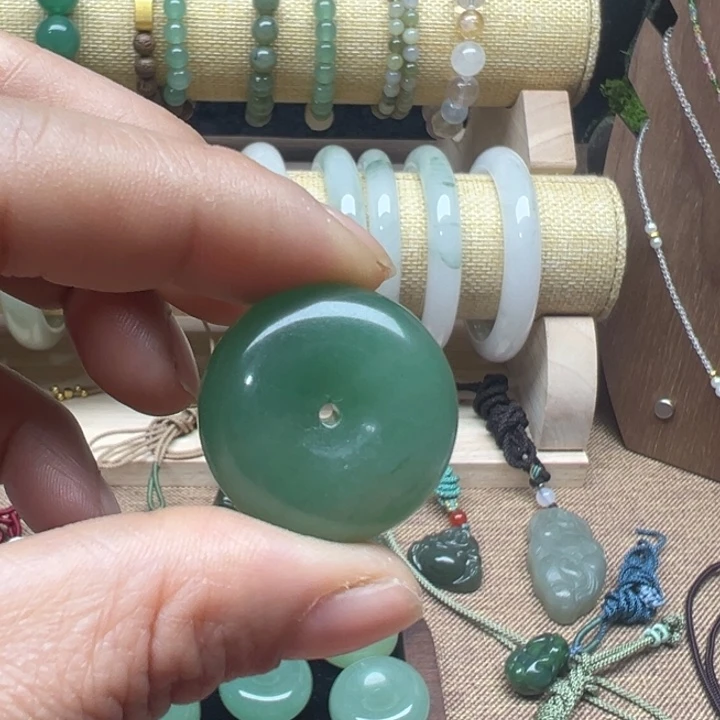 东陵石合金颈饰东陵玉平安扣吊坠