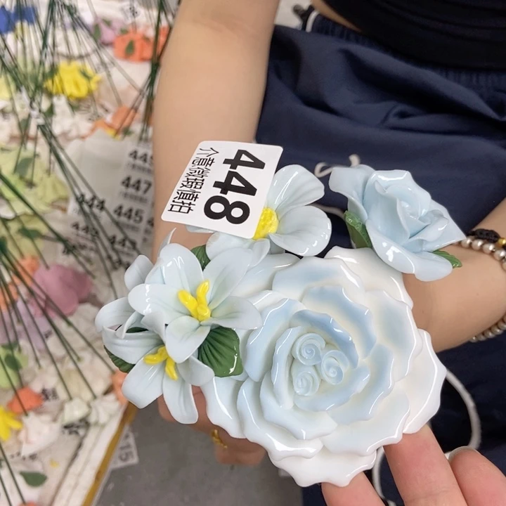 杯手工制作陶瓷花