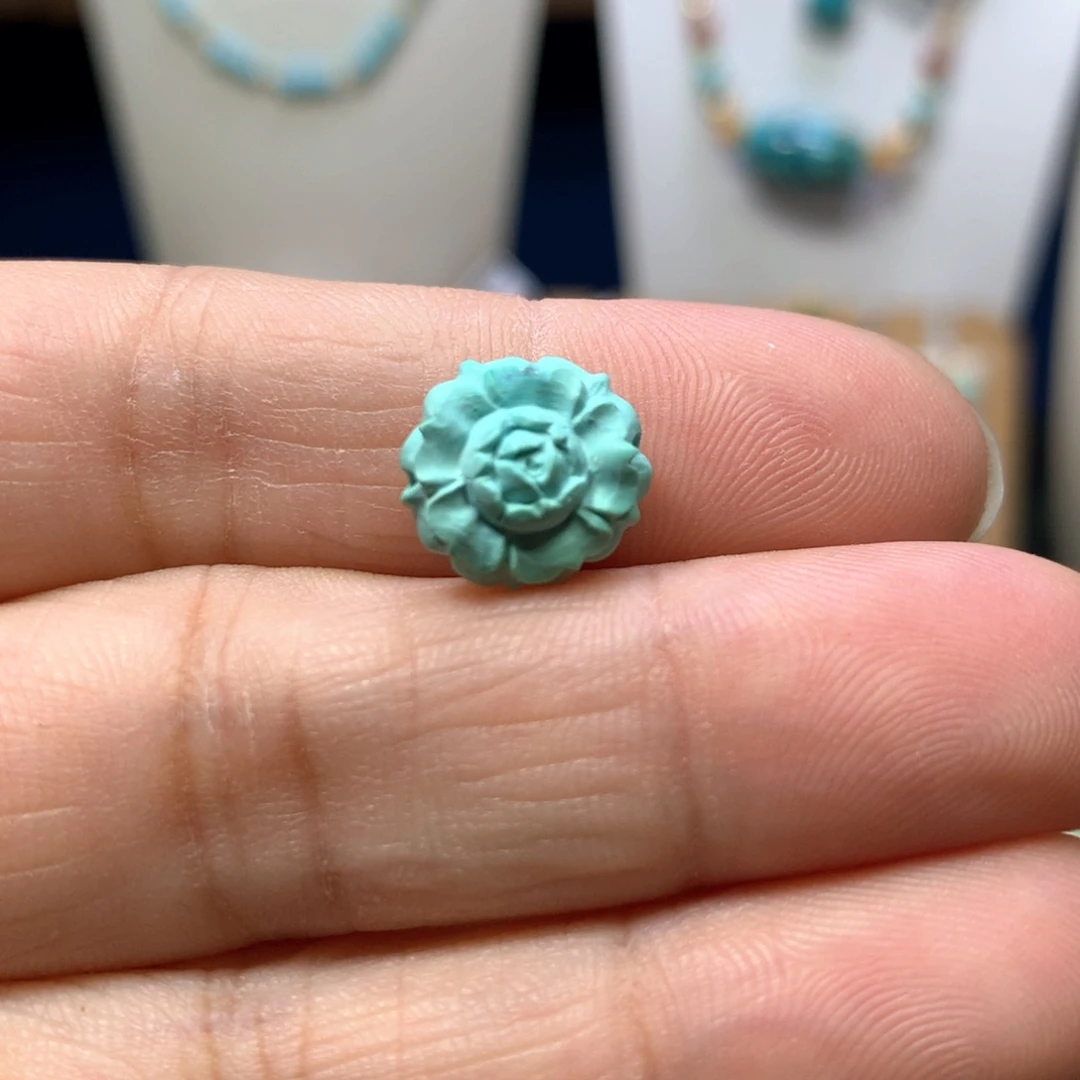 未镶嵌绿松石11/7mm花花