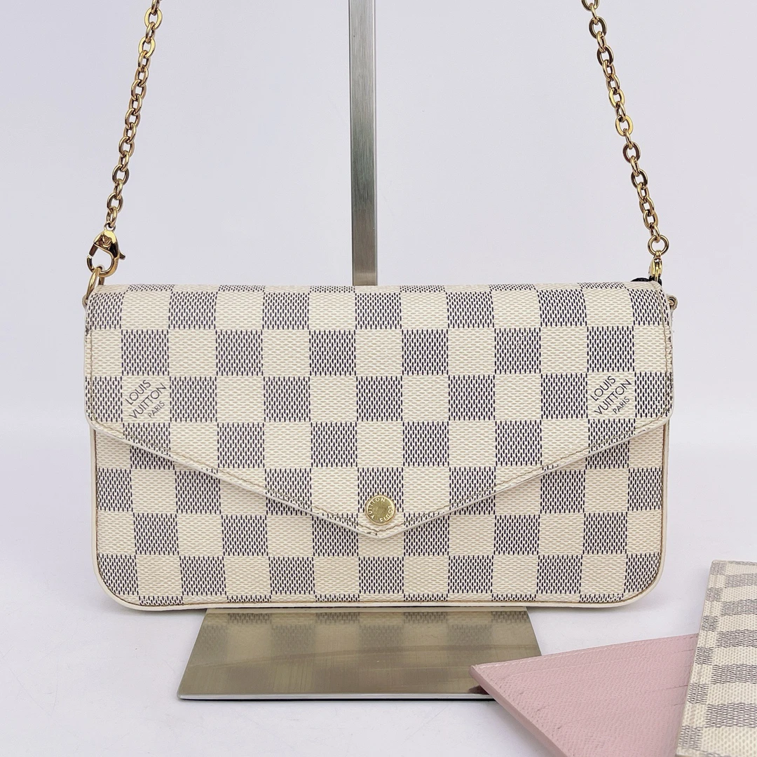 95新 LouisVuitton/路易威登 lv链条包底20 J781