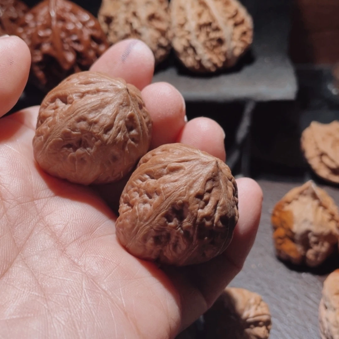 【闪购商品】文玩核桃把件东北楸子58