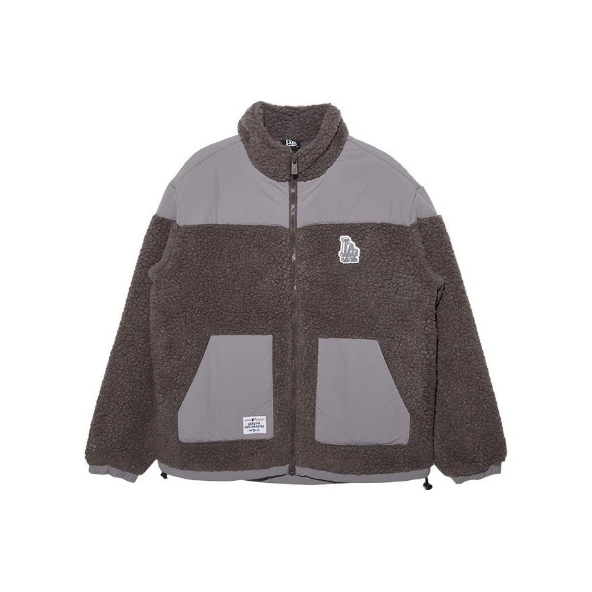 NEW ERA纽亦华秋冬羊羔绒拼接保暖潮流立领休闲冬季夹克13350832