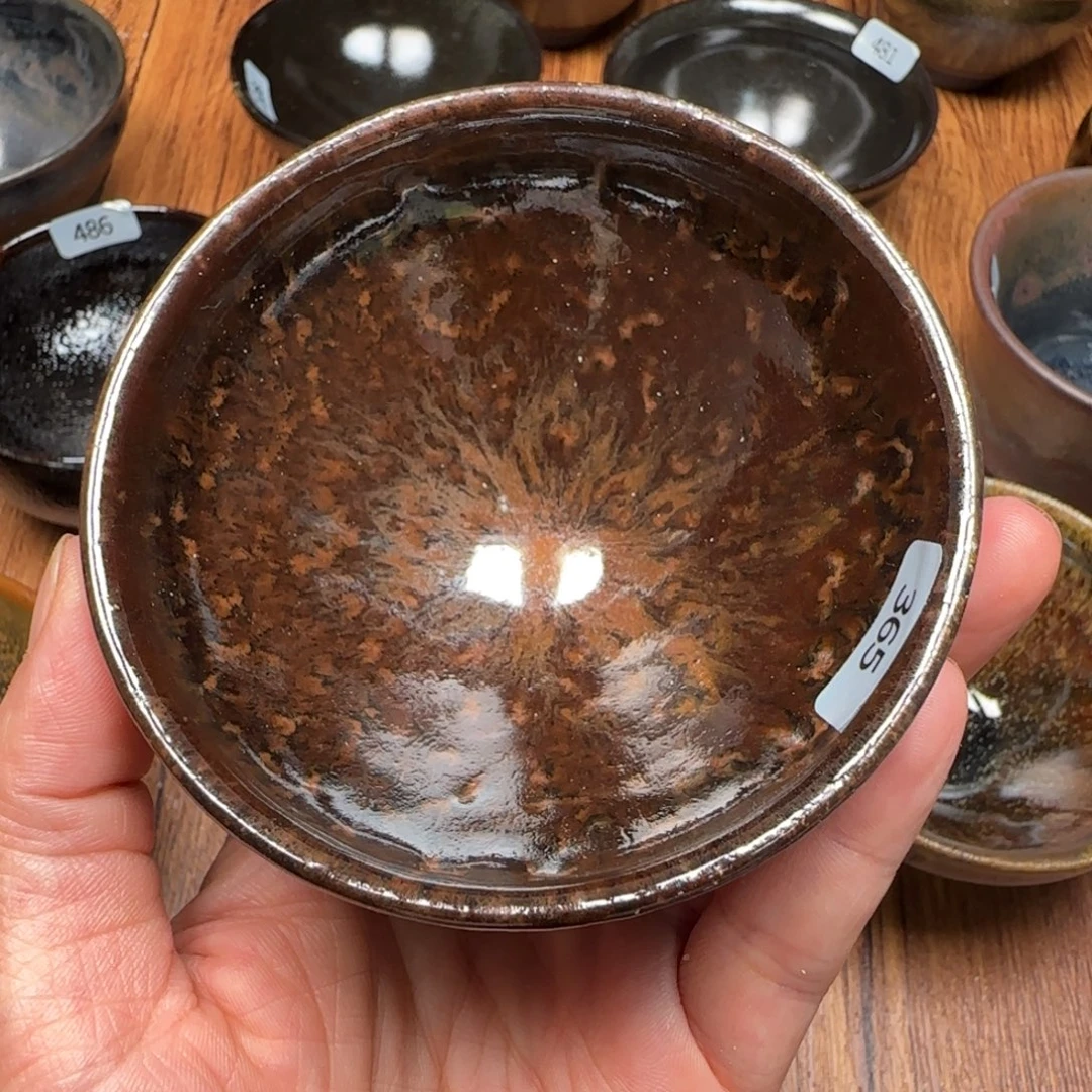 噼***啦柴烧建盏茶盏茶杯365