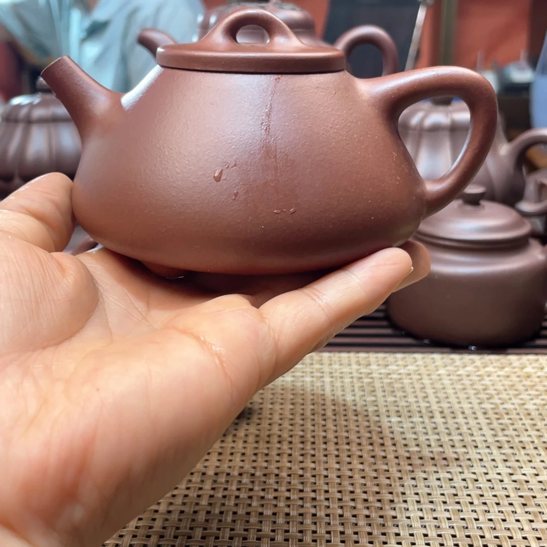 茶壶紫砂毕业款石瓢手工