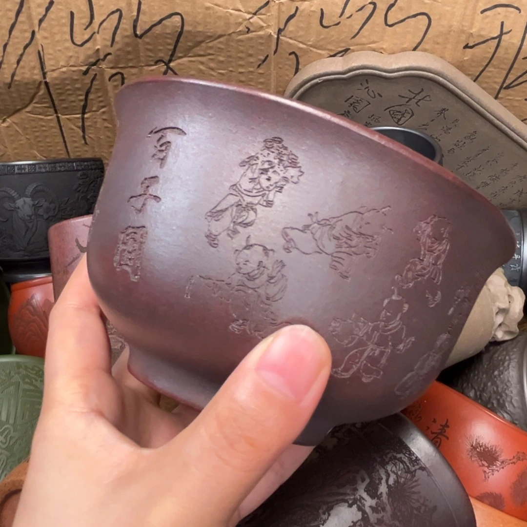 茶杯紫砂宜兴紫砂正品原矿