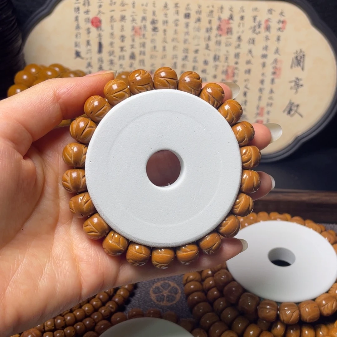 知***乐桃核手串12尺寸龙纹苹果手串