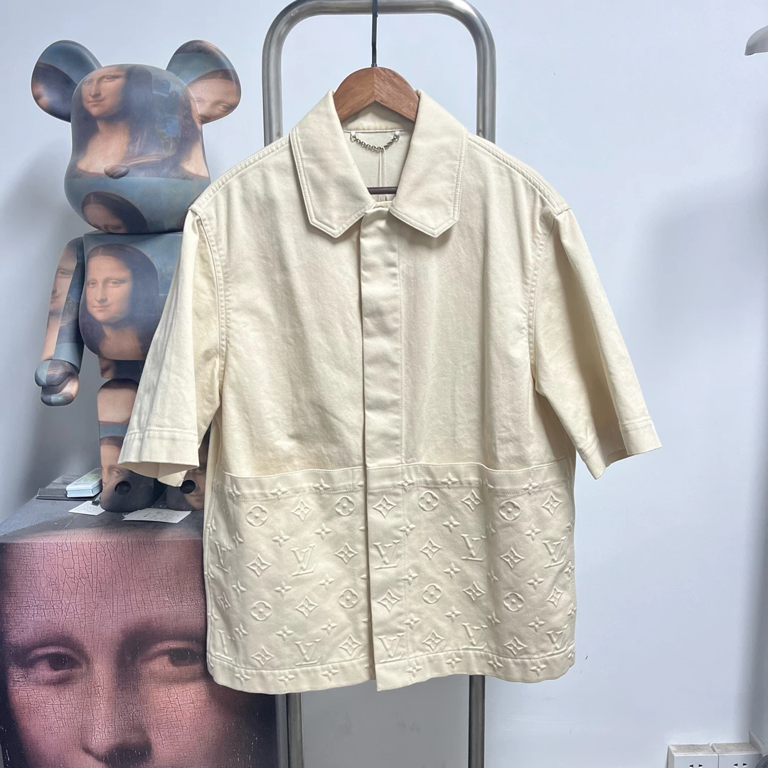 99新 LouisVuitton/路易威登 伐木浮雕外套短袖M1626M长76胸围58