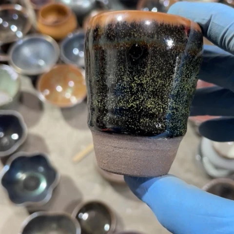 茶盏建阳建盏微瑕柴烧