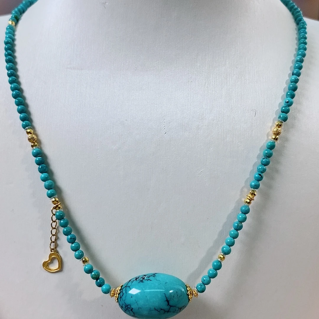 绿松石18K金镶嵌珠宝奇石